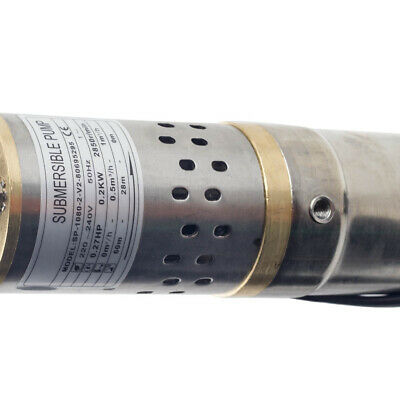 2 inch 370W Deep Well Submersible Bore Pump Stainless Steel 1080L/H Max 50m Head